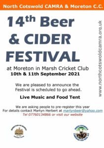 Moreton Beer and Cider Festival @ Moreton in Marsh Cricket Club